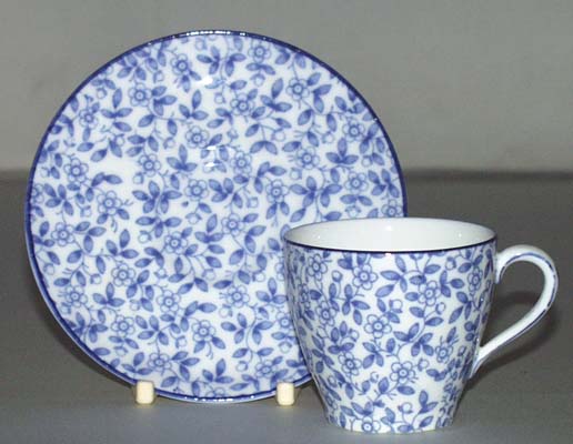 Royal Doulton Blue and White Flower Cranbourne English Translucent Fine China Bowl Made In store England