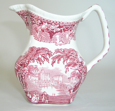 Mason's Vista Pink, Transferware: Hydra Serving Pitcher / Jug, 5 1/4,  Crazing